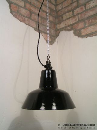 Kleine Werkstattlampe Emaille Lampe Fabriklampe Emaillelampe Industrielampe Bild