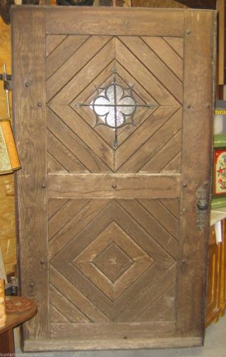 Antik Schwere Eichen Haustür Haustüre Tür Mit Verglasung Eingangstüre Bild