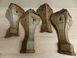 Ofenfüße Gusseisen Füße Für Gussofen 4 X Antike Tischbeine Bild