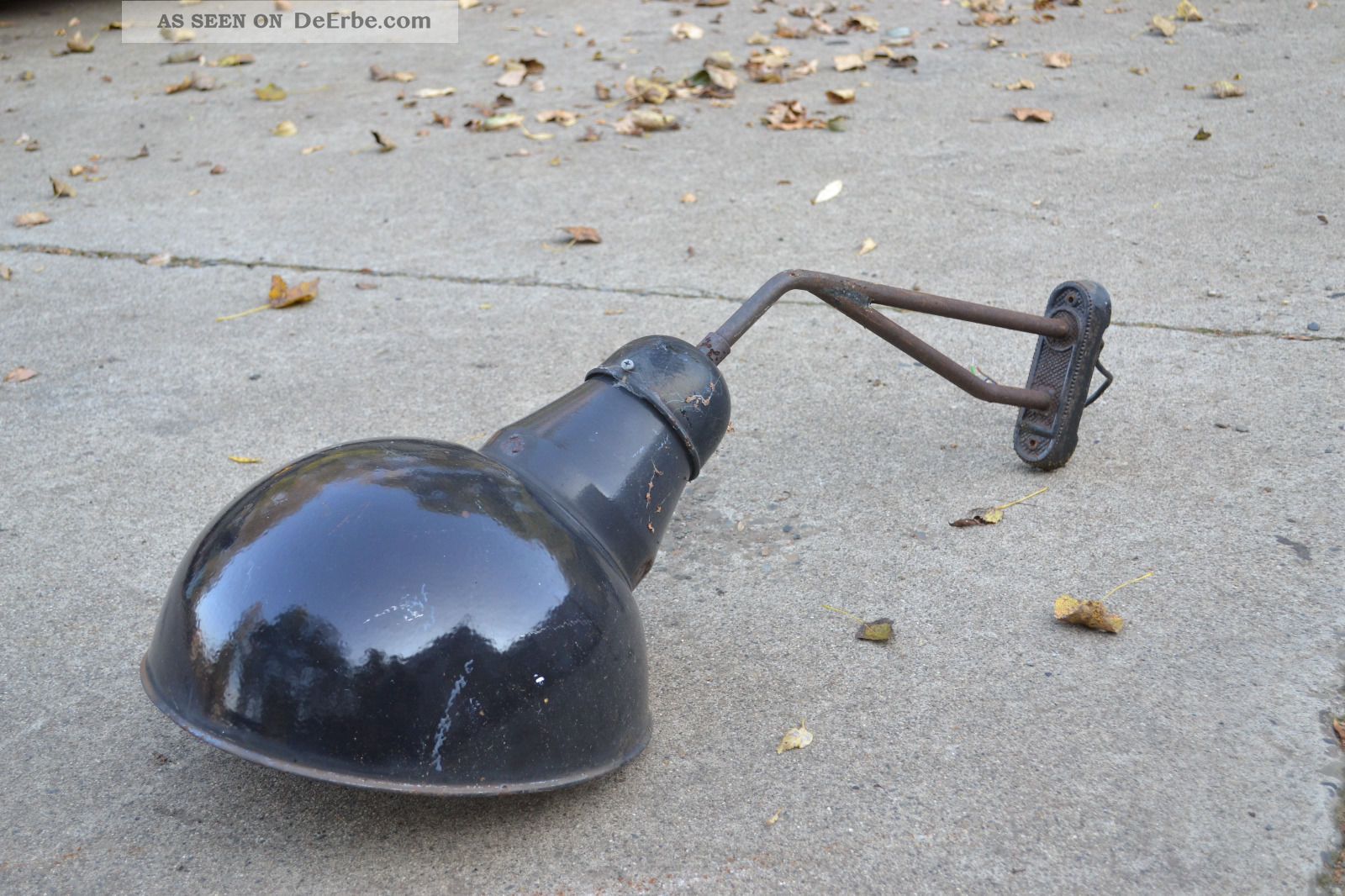 Große Alte Außenbeleuchtung Lampe Für Werkhof Hof Loft Garten Originalzustand Nostalgie- & Neuware Bild