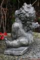 Niedlicher Barock - Engel Posaunenengel Patinierte Steinfigur,  Garten - Deko O.  Grab Nostalgie- & Neuware Bild 4