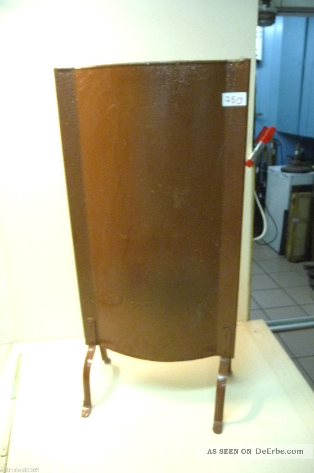 Nr.  750.  Alter Ofenschirm Feuerschutz Wärmeschutz Funkenschutz Original, vor 1960 gefertigt Bild
