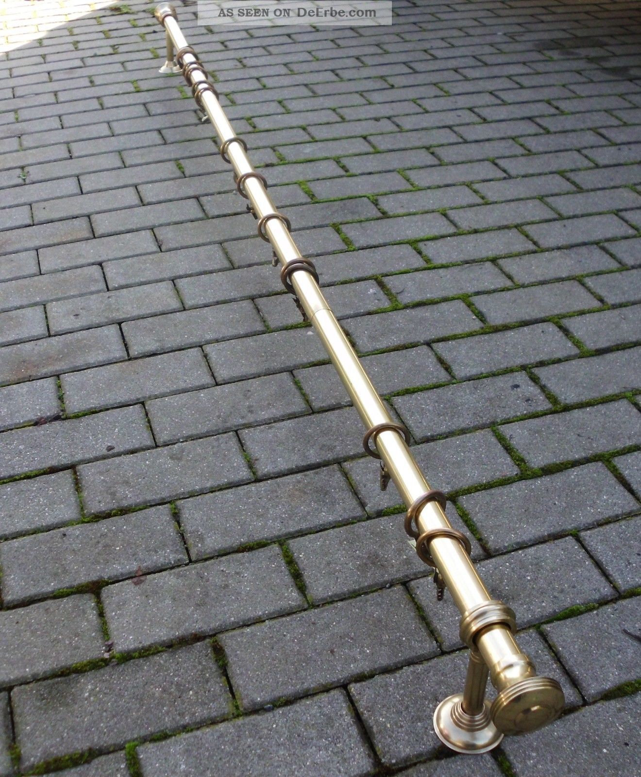 Jugendstil Gardinenstange Messing 1900 2,  20m (3) Original, vor 1960 gefertigt Bild