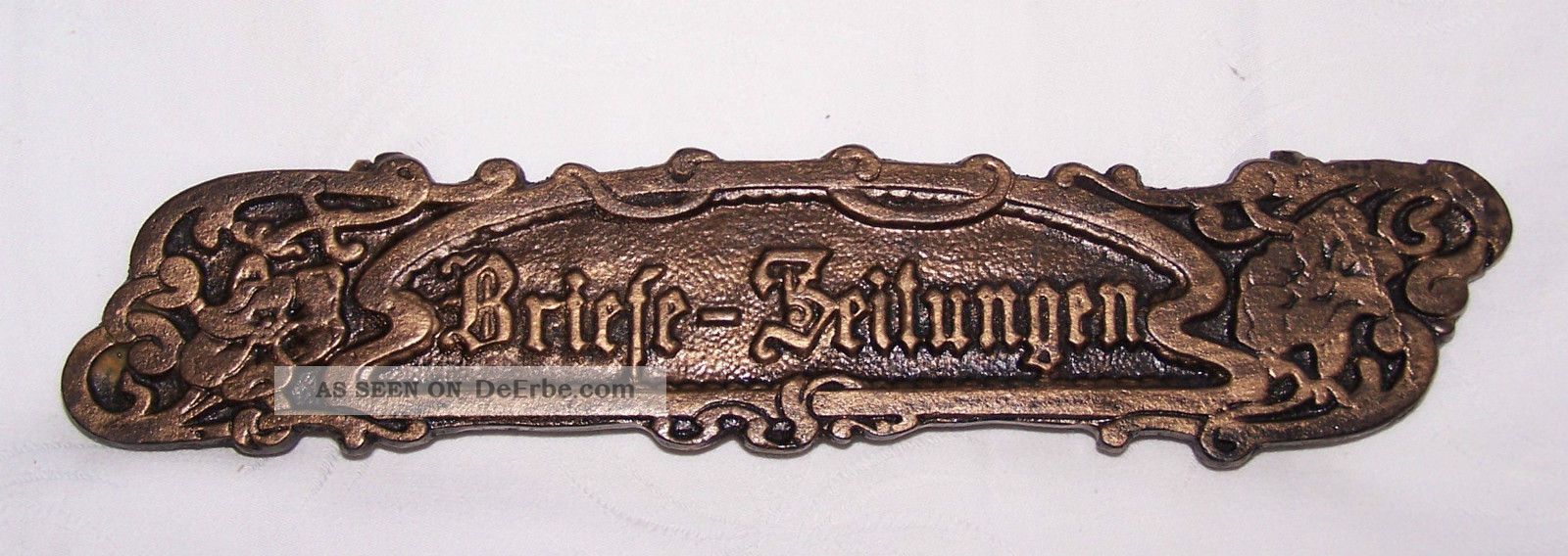 Briefschlitz Im Antikstil Briefeinwurf Briefklappe Jugendstil Bronzeoptik Nostalgie- & Neuware Bild