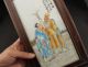 31cm Zierobjekt Unsterbliches Gemälde Auf Porzellan Im Geschnitzten Holzrahmen Asiatika: China Bild 2