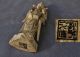 Antikes Okimono Skulptur Aus Bein - Stehender Kaiser - Chinese Beinschnitzerei Beinarbeiten Bild 3