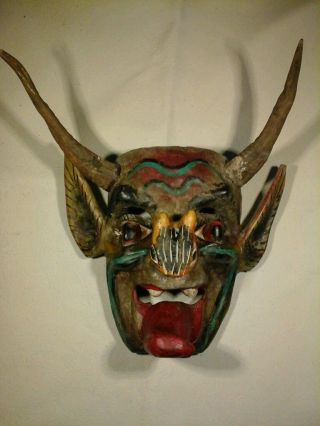 Alte Maske,  Prechtenmaske Oder Karneval.  Holz Geschnitzt, .  Sammler Rr Bild