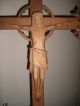 Groß Alt/antiker Kruzifix (abstrakt) Handarbeit Geschnitzt Holzarbeiten Bild 6