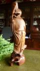 Buddha Handschnitzerei Wanderer Feine Detaillierte Arbeit Edelst 39cm Hoch Holzarbeiten Bild 6