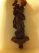 Große Holzfigur Madonna Maria Baby Jesuskind Echtholz Handarbeit,  Wandhalterug Holzarbeiten Bild 11