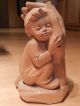 Schützende Hand Kind Selten 28cm Top Geschenk Skulptur Holzfigur Handgeschnitzt 1950-1999 Bild 8