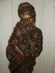 Schöne 68 Cm Weihnachts Holzfigur Maria Mit Jesuskind Mit Sehr Vielen Details Holzarbeiten Bild 2