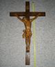 Antikes Kruzifix Herrgott Schnitzerei Jesus Am Kreuz Barock Corpus Eiche 80x45cm Skulpturen & Kruzifixe Bild 2