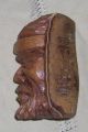 Holzskulptur : Kopf Eines Gaucho Von C.  A.  Salvay Aus Dem Jahr 1976, Holzarbeiten Bild 2