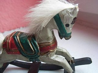 Figur Holzfigur Pferd,  Hand Gemalt Bild
