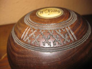 Antike Bowls Kugel Holz Boccia Boule Bowl ' S Britische Kugelsport Art Um 19.  Jh. Bild