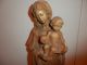 Madonna Mit Jesus / Maria Mit Kind / Holzfigur / Skulptur - 62 Cm Holzarbeiten Bild 1