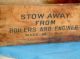 Verorgungskiste Usa Ca 1945,  Stow Away From Boilers & Engines Darylea Milk, Holzarbeiten Bild 1