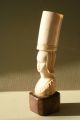 Echten Bein Figuur Handgeschnitzt 23 Hoch Mit Sockel Beinarbeiten Bild 4