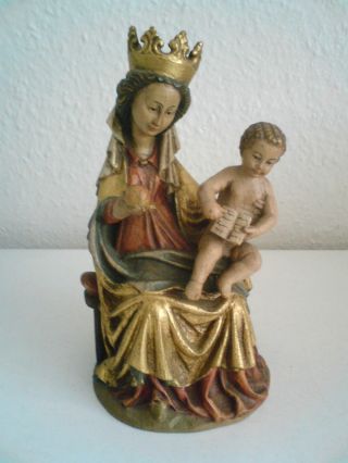 Maria Figur Maria Mit Kind Holzfigur Bild
