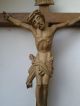 Antikes Kruzifix Mit Geschnitztem Korpus Sehr Alt Antikes Kreuz Skulpturen & Kruzifixe Bild 3
