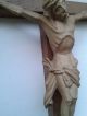 Antikes Kruzifix Mit Geschnitztem Korpus Sehr Alt Antikes Kreuz Skulpturen & Kruzifixe Bild 4