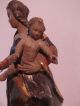 Heiligenfigur Maria Mit Dem Kinde Holz Geschnitzt Um 1950 Holzarbeiten Bild 2