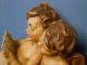 Große Holzschnitzerei 36 Cm. ,  2 Engel Musizierend,  Südtirol Selten Skulpturen & Kruzifixe Bild 2