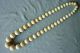 Altes Collier Halskette Rund Perlen 0,  8 Bis 1,  7cm Beinkette Um 1900 Länge 52cm Beinarbeiten Bild 3