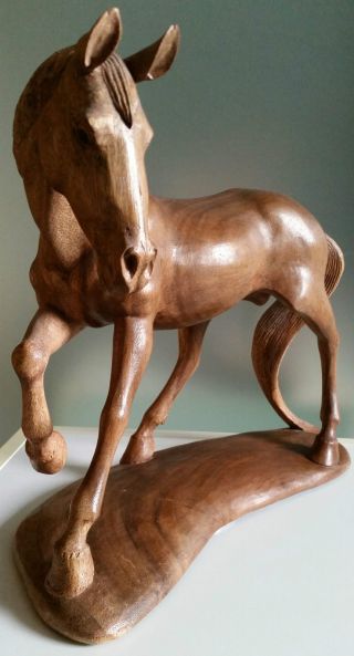 Pferd Sculpture Statue Hand Geschnitzt Holz Bild