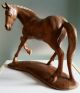 Pferd Sculpture Statue Hand Geschnitzt Holz Holzarbeiten Bild 1