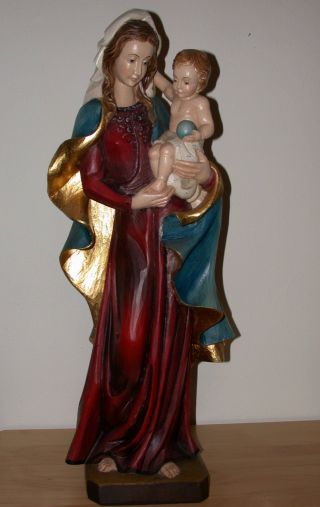 Hl.  Maria,  Madonna Mit Kind 72cm,  Holzfigur,  Holzschnitzerei,  Lindenholz Bild