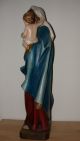 Hl.  Maria,  Madonna Mit Kind 72cm,  Holzfigur,  Holzschnitzerei,  Lindenholz Holzarbeiten Bild 4