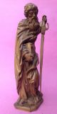 Barock Holzfigur Geschnitzt Heiligenfigur Apostel Heiliger Paulus Buch Schwert Holzarbeiten Bild 4