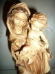 Alte Skulptur Madonna Mit Kind,  Holz Geschnitzt,  Marien Statue,  Nachlass Skulpturen & Kruzifixe Bild 5