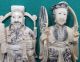 Figurenpaar Kanton Quing Dynastie Vor 1900 Beinarbeiten Bild 3