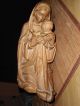 Holzschnitzerei Holzfigur Madonna Mutter Gottes Mit Kind Natur Ca.  28 Cm Holzarbeiten Bild 1