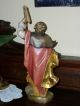Holzfigur - Heiligenfigur - Heiliger Isidor - Coloriert - Geschnitzt - Südtirol? - 33cm Holzarbeiten Bild 2