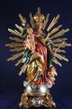 Holz Geschnitzte Heiligenfigur Strahlenmadonna Gold Und Bunt Gefasst 40 Cm Skulpturen & Kruzifixe Bild 10