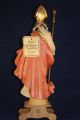 Holz Geschnitzte Heiligenfigur Bischof Gold Und Bunt Gefasst Dolfi L Skulpturen & Kruzifixe Bild 5