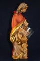 Holz Geschnitzte Heiligenfigur Hl.  Cäeilia Gold Und Bunt Gefasst Lepi L Skulpturen & Kruzifixe Bild 3