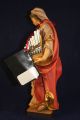 Holz Geschnitzte Heiligenfigur Hl.  Cäeilia Gold Und Bunt Gefasst Lepi L Skulpturen & Kruzifixe Bild 5