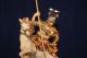 Holz Geschnitzte Heiligenfigur Drachentöter Auf Pferd Gold Und Bunt Gefasst L Skulpturen & Kruzifixe Bild 1