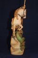 Holz Geschnitzte Heiligenfigur Drachentöter Auf Pferd Gold Und Bunt Gefasst L Skulpturen & Kruzifixe Bild 3