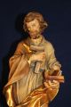 Holz Geschnitzte Heiligenfigur Hl.  Josef Gold Und Bunt Gefasst L Skulpturen & Kruzifixe Bild 1