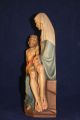 Holz Geschnitzte Heiligenfigur Jesus Und Maria Gold Und Bunt Gefasst L Skulpturen & Kruzifixe Bild 2