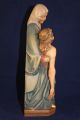 Holz Geschnitzte Heiligenfigur Jesus Und Maria Gold Und Bunt Gefasst L Skulpturen & Kruzifixe Bild 4