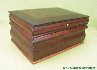 Antike Eichen Holz Schatulle Kästchen Kiste Aufbewahrungs Box Jugendstil Um 1900 Bild
