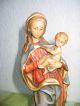 Wunderschöner Handgeschnitzter Madonna Mit Kind - Holz - Holzfigur Holzarbeiten Bild 2