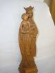 Alte Holzfigur Maria Und Kind Madonna Geschnitzt Christkind 27,  5 Cm Groß Tirol Holzarbeiten Bild 1